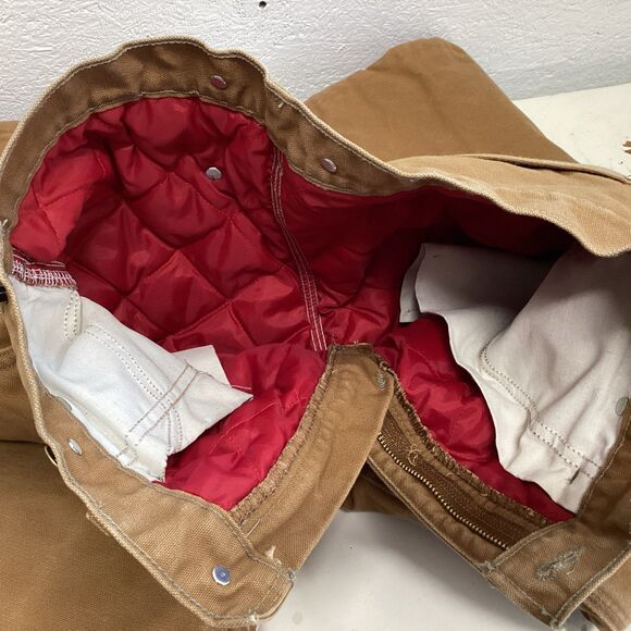 carhartt pants women’s duck canvas 30”x27-1/2” insulated size zip pockets - Picture 9 of 11